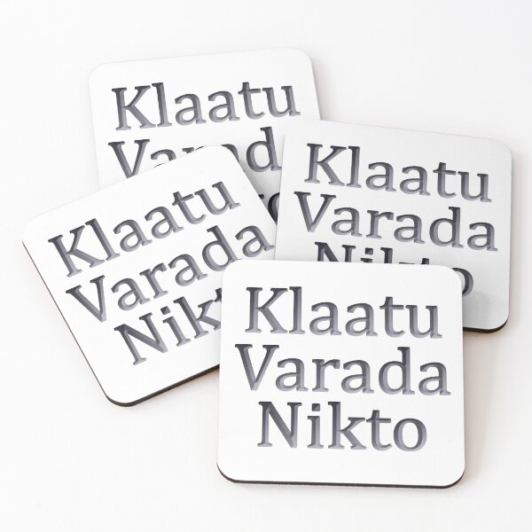 Item preview, Alien language nerd alternatve saying Klaatu Verada Nikto designed and sold by SumoShark.