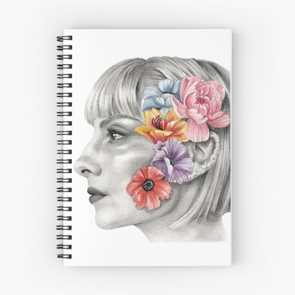 Item preview, Drawing of Najwa Nimri with flowers designed and sold by carlomgiorgia.