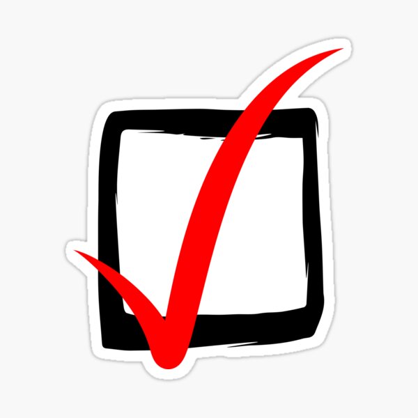 Checked Box Sticker