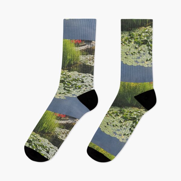 Item preview, Water Plants Floating On The Surface Of A Pond Summer Breeze designed and sold by OneCherubim.