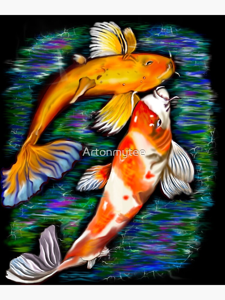Best fishing gifts for fish lovers 2022. Koi fish pair couple