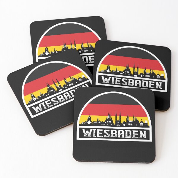 Item preview, Wiesbaden Germany Skyline Silhouette German Flag Travel Souvenir designed and sold by TeeHome.