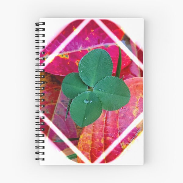 Item preview, Four Leaf Clover in Red Fall Leaves designed and sold by rdowerarts.