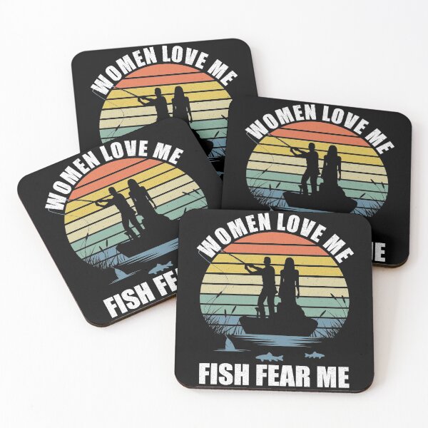 Item preview, Women Love Me, Fish Fear Me Retro Sunset designed and sold by RandomStuffShop.