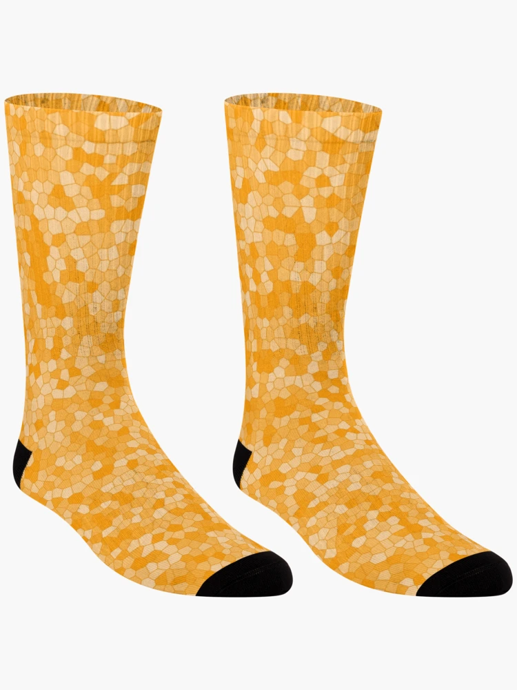 Thumbnail 3 of 5, Socks, Orange Stained Glass Pattern designed and sold by DesignCodeStore.