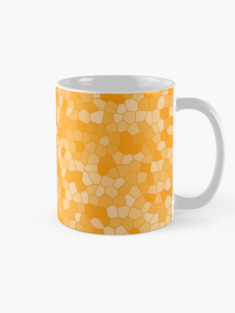 Thumbnail 3 of 6, Coffee Mug, Orange Stained Glass Pattern designed and sold by DesignCodeStore.