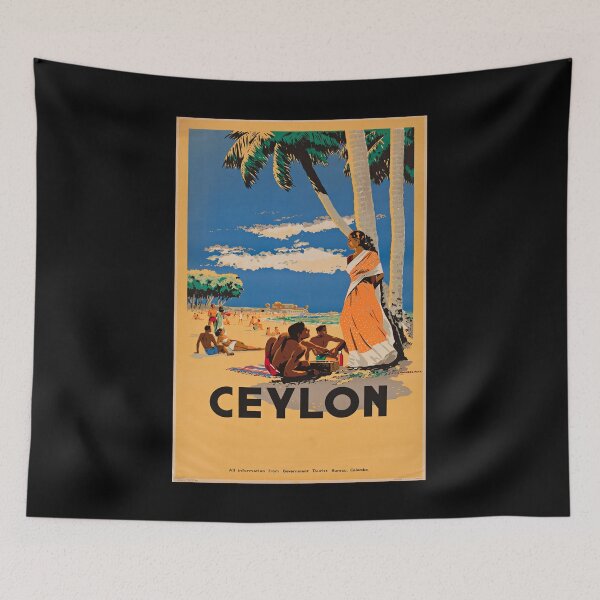Item preview, Ceylon retro poster designed and sold by CorasPosters.