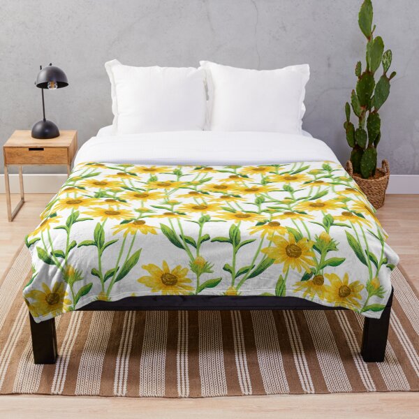 Item preview, Sunflower floral print designed and sold by Aimyillustrates.