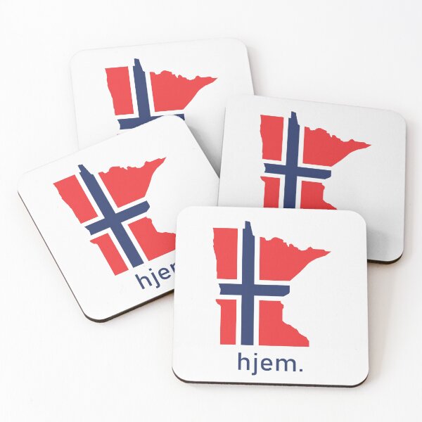 Item preview, Minnesota Norwegian Flag "Hjem" Design designed and sold by NSTradingCo.