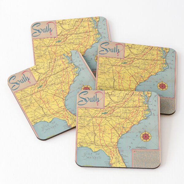 Item preview, Heading South. 1945 Vintage map of Southeastern United States designed and sold by Gin  Neko.