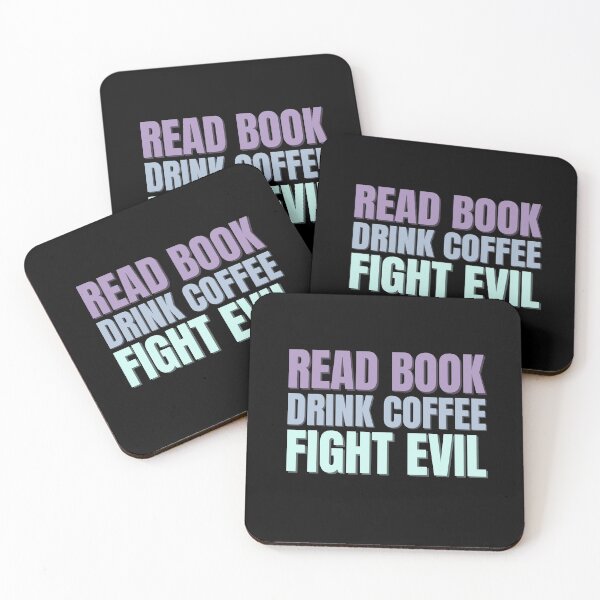 Item preview, Read Book Drink Coffee Fight Evil,  designed and sold by hectorgool.
