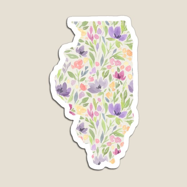 Item preview, Illinois Silhouette Florals designed and sold by randomolive.