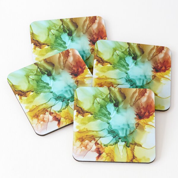 Item preview, Yellow mermaid and terra cotta abstract designed and sold by Chris Boothe.