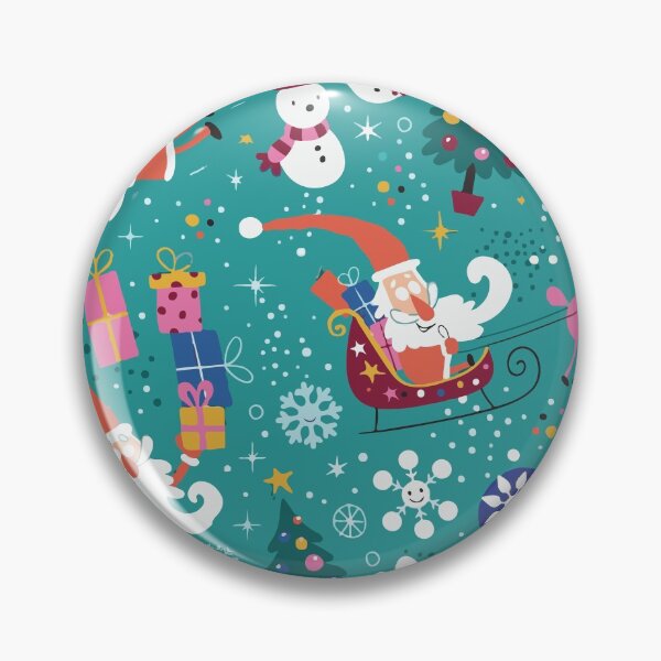 Item preview, Santa and snowman Christmas pattern  designed and sold by Graphix-Space.