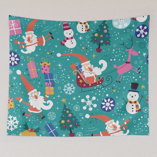 Item preview, Santa and snowman Christmas pattern  designed and sold by Graphix-Space.