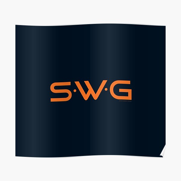 "SWG" (Single White Glove) orange logo. Poster