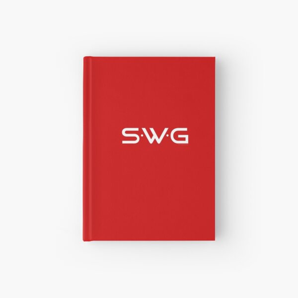 "SWG" (Single White Glove) white logo. Hardcover Journal