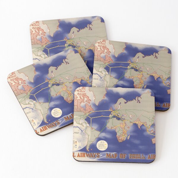Item preview, 1937 Vintage Imperial Airways Map of Empire & European Air Routes. designed and sold by Gin  Neko.