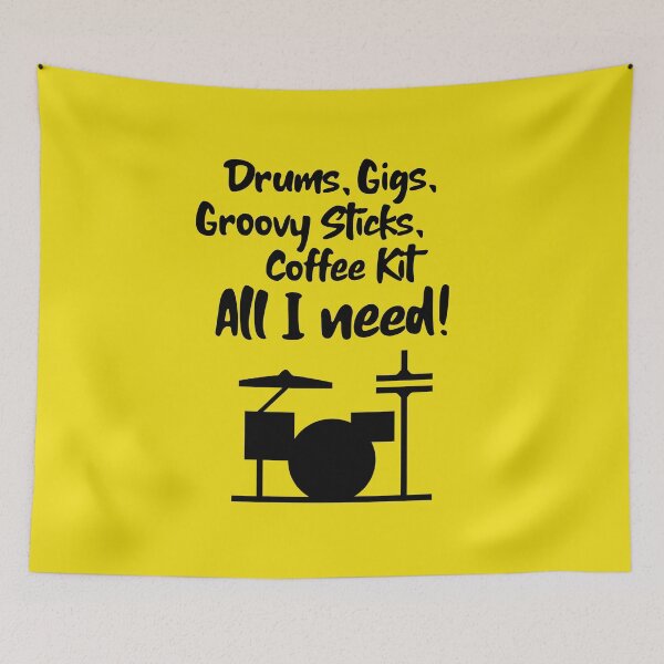 Item preview, Drums, Gigs, Groovy Sticks, Coffee Kit - All I need! Music Piano Band designed and sold by musicmusicpin.
