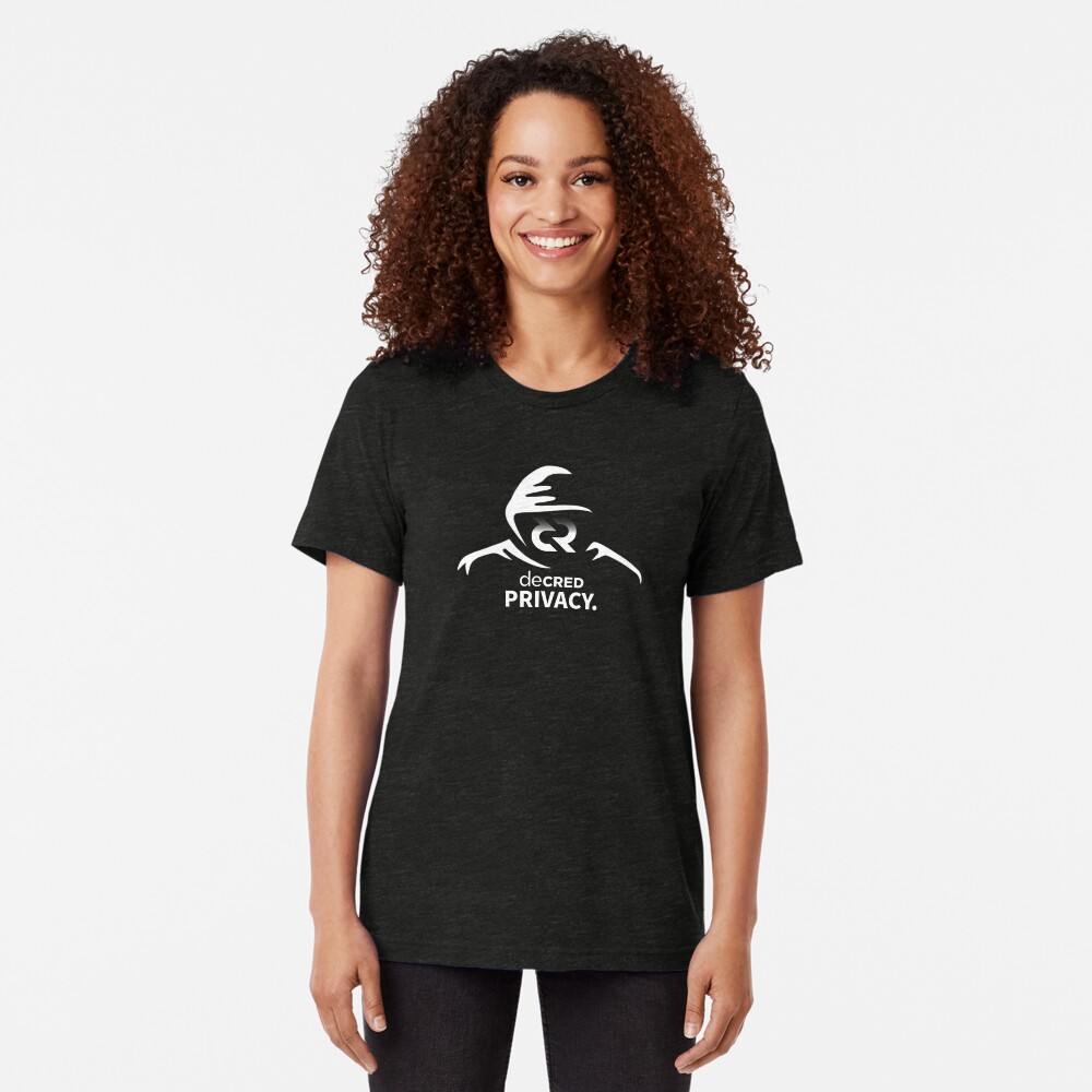 Decred privacy © v1 (Design timestamped by https://timestamp.decred.org/) Tri-blend T-Shirt