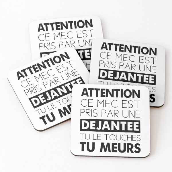 Aperçu de l'œuvre Attention Ce Mec Est Pris Par Une Dejantee créée et vendue par T-shirt For You.