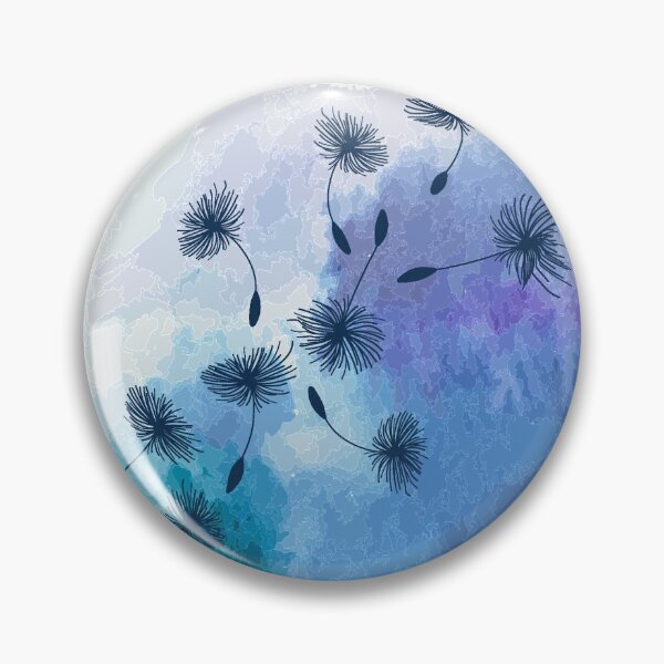 Item preview, Blue Dandelion Seeds on Watercolor designed and sold by ittybittyowl.