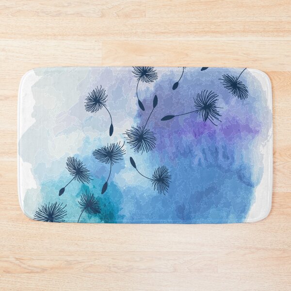 Item preview, Blue Dandelion Seeds on Watercolor designed and sold by ittybittyowl.