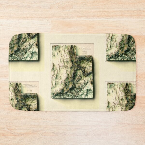 Item preview, 1878 Utah Relief Map 3D digitally-rendered designed and sold by ThinkAboutMaps.