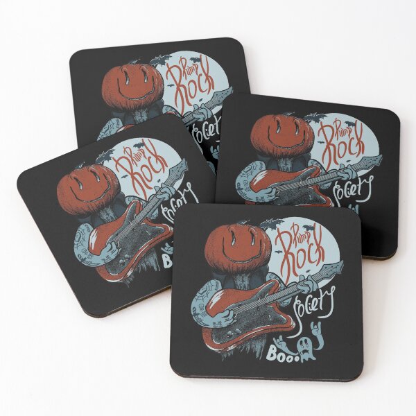 Item preview, Pump Rock Society - Halloween Pumpkin Playing Guitar - Quarantine 2020 | Spooky Sheet Faced Ghost | Full Moon Saturday | Doom | Spooky all year round (Blue) designed and sold by Any Color Designs.