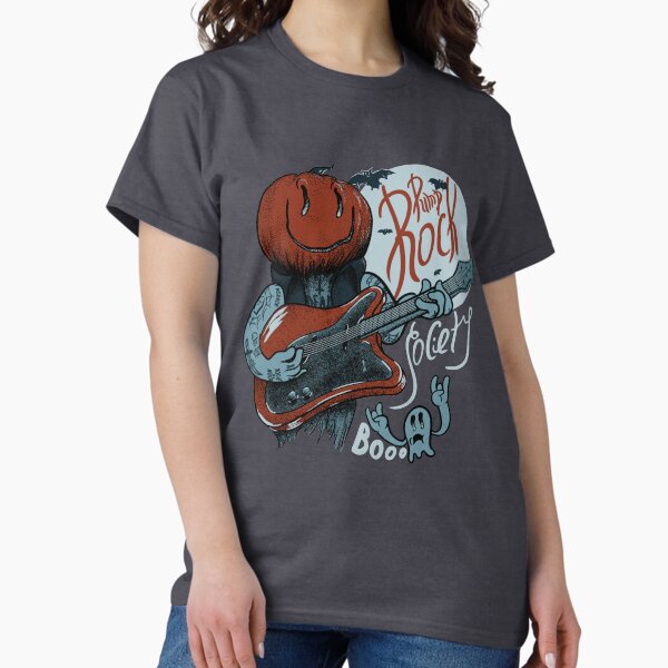 Item preview, Pump Rock Society - Halloween Pumpkin Playing Guitar - Quarantine 2020 | Spooky Sheet Faced Ghost | Full Moon Saturday | Doom | Spooky all year round (Blue) designed and sold by Any Color Designs.