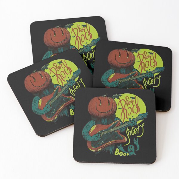 Item preview, Pump Rock Society - Halloween Pumpkin Playing Guitar - Quarantine 2020 | Spooky Sheet Faced Ghost | Full Moon Saturday | Doom | Vintage Pumpkin all year round Halloween Scene 2020 (Green) designed and sold by Any Color Designs.