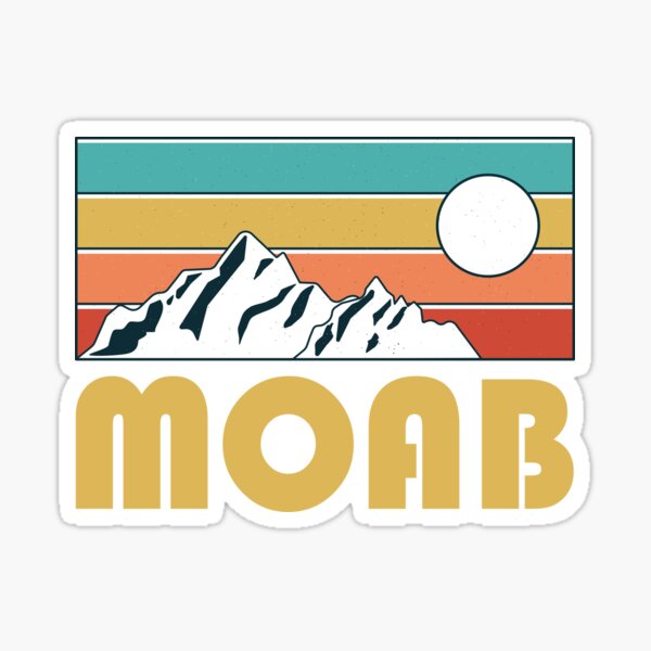 Item preview, Moab Retro Vintage - Moab Utah Mountain Souvenir - Gift - Hometown - Hiking - Nature designed and sold by HappyTees Lab.