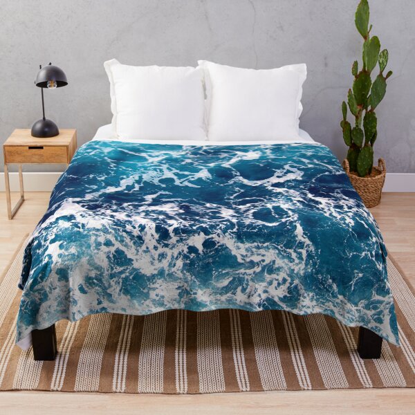 Item preview, Foamy Ocean Waves Vibrant Blue designed and sold by R-reflections.