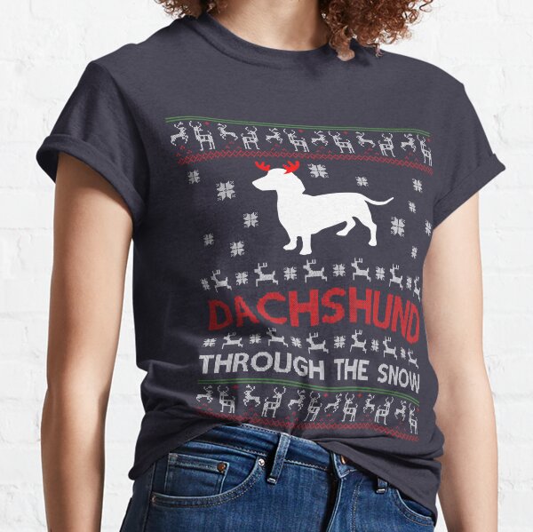 Buy Dachshund Christmas Shirt Dachshund Through the Snow Vintage