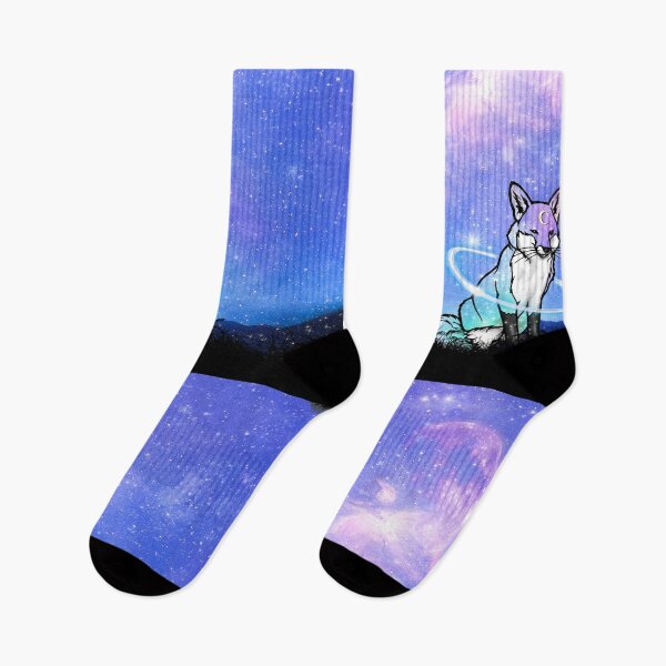 Item preview, Fantasy Fox Galaxy Blue Constellation Moon Pastel Landscape Watercolor designed and sold by Jolly-Yosei.