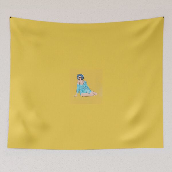 Item preview, Girl blue hair shirt legs hot sexy eyes yellow beautiful designed and sold by ufle.