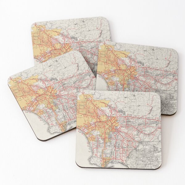 Item preview, 1935 Vintage Map of Los Angeles County, California designed and sold by Gin  Neko.