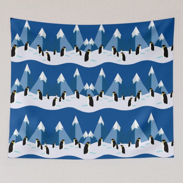 Item preview, Penguins Blue Pattern  designed and sold by MarcSabuncu.