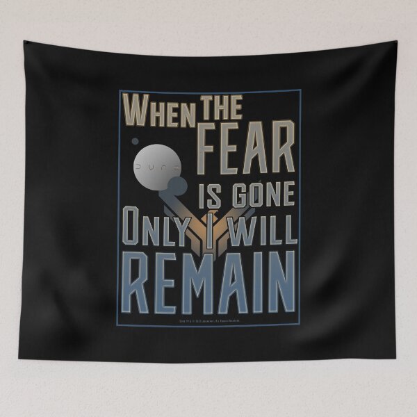 Item preview, Fear is the Mind Killer, Dune 2020, Face my Fear, Dune 2021, beyond fear, Destiny Awaits, book cover theme,  designed and sold by preyjectile.