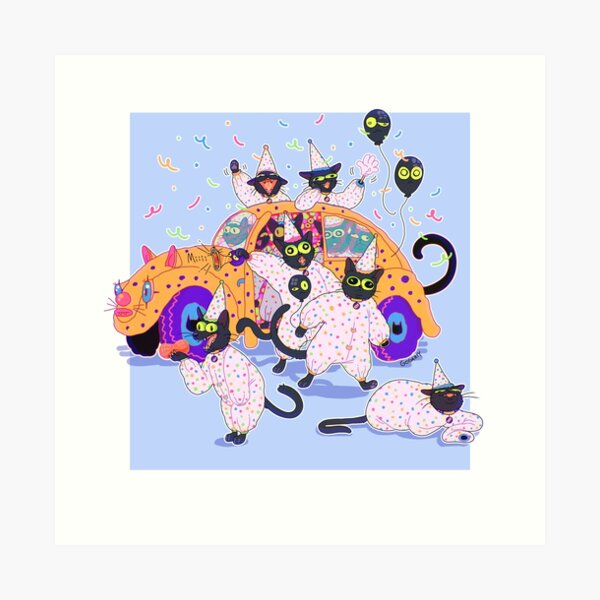 Clown Goops Art Print