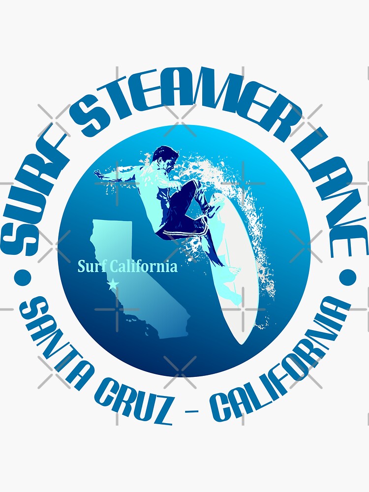 "Surf Steamer Lane (SRF)" Sticker for Sale by Redbubble