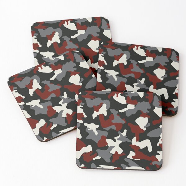 Item preview, Camouflage Black Grey Red White Winter Street Camo designed and sold by Cyberty.