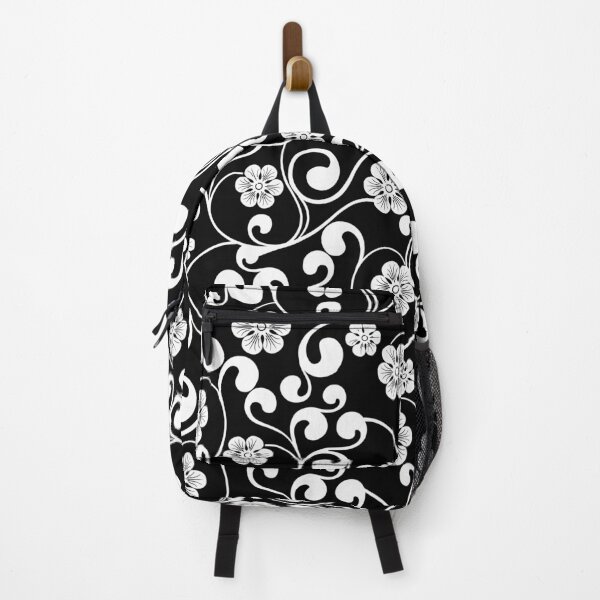 Item preview, Retro style Flower and leaf pattern black and white designed and sold by RaionKeiji.