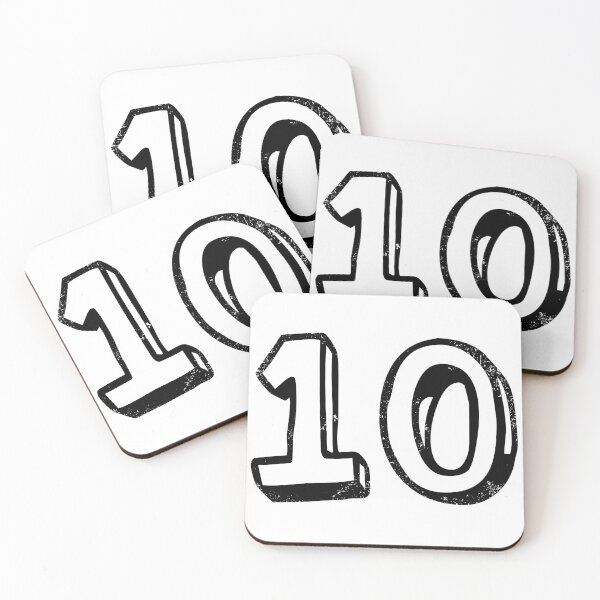 Item preview, Ten the number 10 in fun font for people who love ten designed and sold by PsychicCatStore.
