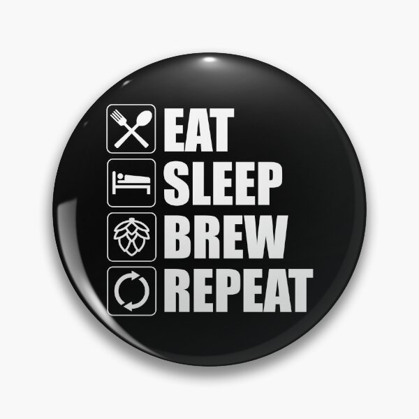 Item preview, Eat Sleep Brew Repeat Funny Beer Home Brewing designed and sold by Cat Lady Designs.
