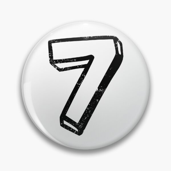 Item preview, Seven then number 7 cute fun font distressed vintage designed and sold by PsychicCatStore.