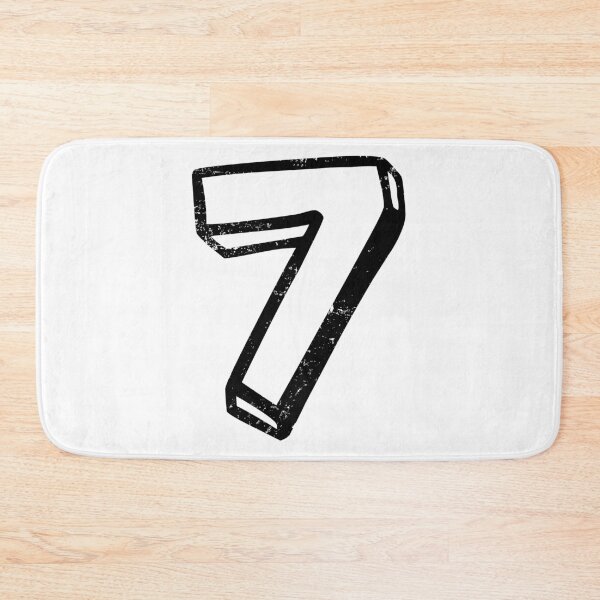 Item preview, Seven then number 7 cute fun font distressed vintage designed and sold by PsychicCatStore.