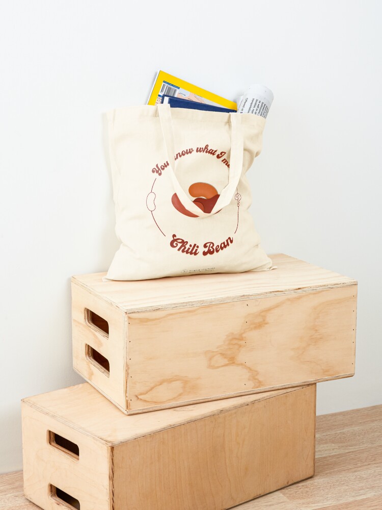 Thumbnail 4 of 5, Tote Bag, You know what I mean Chili Bean? designed and sold by vasquezdebbie.
