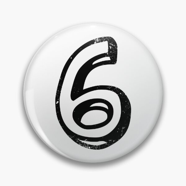 Item preview, Six the number 6 in cute fun font distressed for people who like 6 designed and sold by PsychicCatStore.