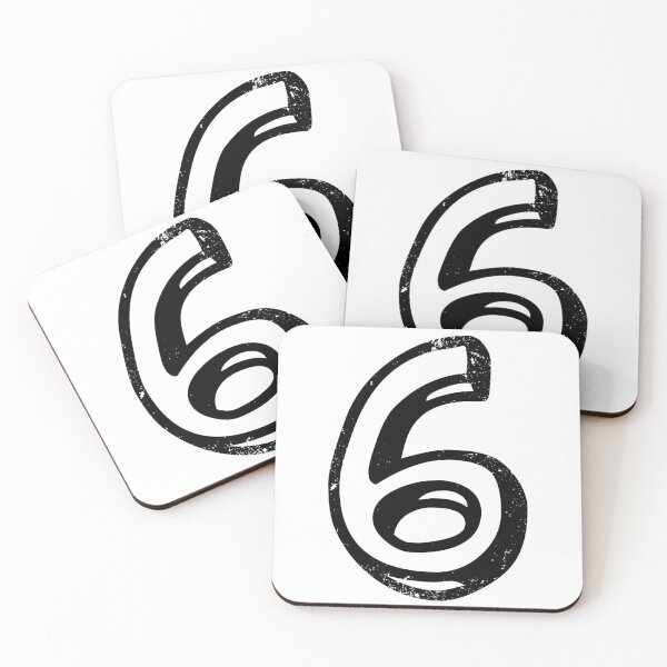 Item preview, Six the number 6 in cute fun font distressed for people who like 6 designed and sold by PsychicCatStore.